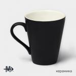 Кружка Magistro Matt black, 350 мл, фарфор, чёрная