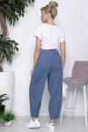Брюки бохо широкие (голубые) Б10843
