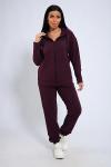 Костюм с брюками, футер с лайкрой 2-х нитка (00907, бордовый)