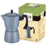 Кофеварка алюминиевая гейзерная 450мл cups мрамор TC-403-9