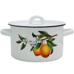 Кастрюля эмалированная 2л без ободка Лимоны 01-1610.1/4