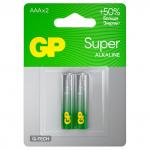 Батарейка GP Super G-Tech AAA (LR03) 24A алкалиновая, BC2, (цена за 1 батарейку), GP 24AA21-2CRSBC2