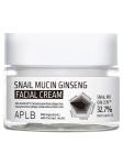 APLB Крем для лица с муцином улитки и женьшенем Snail Mucin Gingseng Facial Cream 55мл