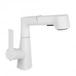 СоюзКран Смеситель для кухни, поворотный излив 360гр., картридж 35мм, цинк, белый SS01-R133