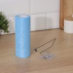 Салфетки в рулоне многоразовые безворсовые в наборе с держателем Доляна, 40 шт., 20?20 см, голубые