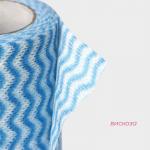 Салфетки в рулоне многоразовые безворсовые в наборе с держателем Доляна, 40 шт., 20?20 см, голубые