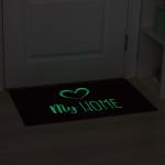 Коврик придверный Доляна My home, 50?80 см, светящийся в темноте, влаговпитывающий, коричневый