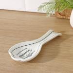 Аксессуары для кухни Доляна «Уют», 4 предмета, дозатор 300 мл, мыльница, подставка для губки, подставка для ложки, белые