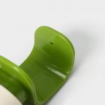 Дозатор для мыла Доляна, 350 мл, 19?8?8 см, белый/зелёный