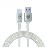 BY Кабель для зарядки Space Cable Pro Type-C, 1м, Быстрая зарядка QC3.0, штекер металл, белый