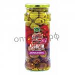 HiFood Оливки без косточки с перцем Ассорти №4 / 550гр (упак*15)