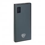 BY Аккумулятор мобильный, 10000 мАч, 1xUSB-A, 2xUSB-C, 20W, 3A, металл, серый