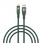 BY Кабель для зарядки Flexi iP, 1 м, 2.4А, Быстрая зарядка, зеленый