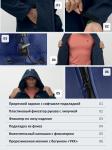 Ветровка спортивная мужская с капюшоном softshell темно-синего цвета 9563TS