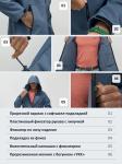 Ветровка спортивная мужская с капюшоном softshell синего цвета 9563S
