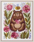 "Klart" набор для вышивания 8-542 "Медвежонок с пчелами"