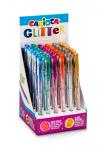 "Carioca" Ручка гелевая с блестками Glitter , в картонном дисплее 36шт d 1 мм 1 мм 36 х 6 цв. 42166 цвет чернил: ассорти
