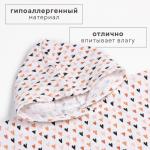 Полотенце - пончо детское LoveLife «Сердечки», 100% хлопок, муслиновое, 235 гр/м2