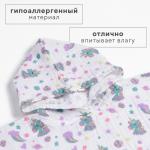Полотенце - пончо детское LoveLife «Единорог», 100% хлопок, муслиновое, 235 гр/м2