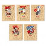 "Светоч" 12ТЕТк-003 Тетрадь ученическая школьная, выборочный лак, A5 12 л. на скобе 65 г/кв.м , белизна 100 \% 25 шт. клетка