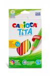 "Carioca" "Tita Maxi" Карандаши цветные утолщенные пластиковые шестигранные заточенный 12 цв. 2-й сорт