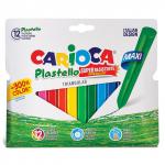 "Carioca" Набор мелков пластиковых "Plastello" Maxi 12 цв. , 12 шт
