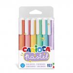 "Carioca" Набор текстовыделителей "Pastel" 2 мм 6 цв. 6 шт. перо скошенное