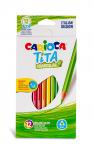 "Carioca" "Tita" Карандаши цветные пластиковые трехгранные заточенный 12 цв.