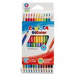 "Carioca" Карандаши двусторонние трехгранные BiColor Triangular заточенный 24 цв.