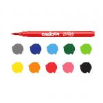 "Carioca" Фломастеры Super-brush, наконечник-кисть 10 цв