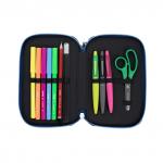 "Milan" Fun Пенал на молнии трехярусный с наполнением 19,5*13*7,5 см