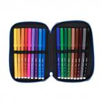 "Milan" Fun Пенал на молнии трехярусный с наполнением 19,5*13*7,5 см