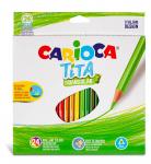 "Carioca" "Tita" Карандаши цветные пластиковые трехгранные заточенный 24 цв.