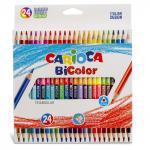 "Carioca" Карандаши двусторонние трехгранные BiColor Triangular заточенные заточенный 48 цв. 24 шт.