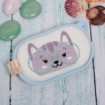 Губка для тела махровая детская Happy baby - Котёнок Оливер , 13*8,5 см (зип пакет и наклейка Ultramarine)?