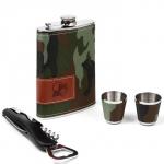 Подарочный набор «Хаки»: фляжка 270 мл, нож, 2 стопки