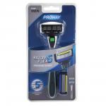 PROWAY Станок для бритья мужской(5 лезвий) + 2 сменных кассеты, пластик