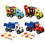 ИГРОЛЕНД Грузовик с игрушками (машинки, песочные наборы), 23x57x27см, пластик, 4 диз., для детей 3+