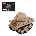 BY Русские Супергерои УВЗ Мини-конструктор Танк Т-34, 13,5*16,5*6,5 см., ABS