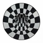 Коврик влаговпитывающий  "Velur" D 80см, "Воронка 3D", круглый "VORTEX" /10