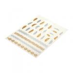 Наклейки переводные фольгированные "Перышки", 15*21 см MARMITON (отгрузка кратно 30 шт.)/990/30