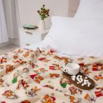 Плед Belezza Нарядные корги 120x150см, флис 150г/м, пэ100%