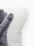 Подушка «Этель» Playful cat, 40?33 см, 100% п/э, велюр