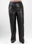 Брюки палаццо кожаные на резинке