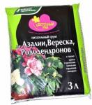 Грунт питательный "Цветочный рай" для Азалии, Вереска и Рододендронов 3л /6 (БХЗ) Россия