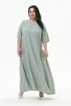 Платье длинное из плотной вискозы, цвет "мята"