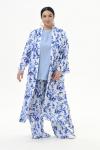 Кардиган - кимоно из вискозы, принт "синяя роспись"