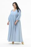 Платье свободное из фактурной вискозы, цвет "небесный"
