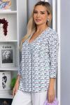 Блуза Статица (бело-сиреневая) Б13774-16М