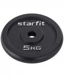 Диск чугунный Starfit BB-204 d=26 мм, черный, 5 кг